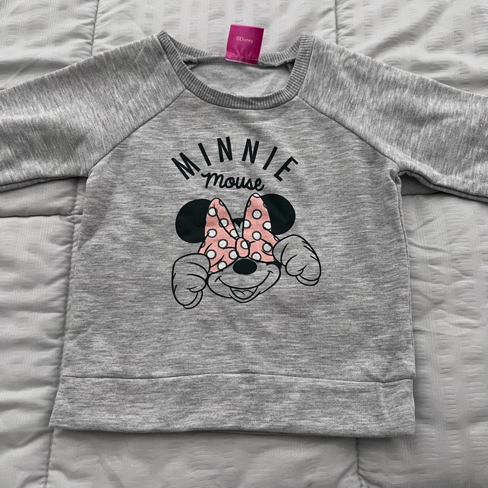 Disney Gray Minnie Mouse Sweatshirt